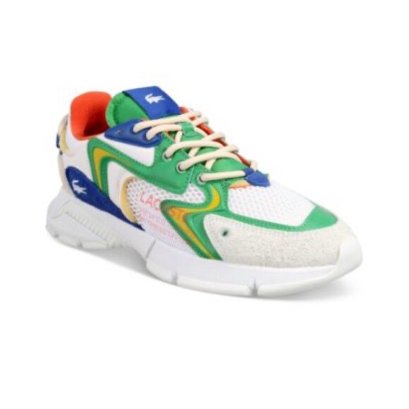 Lacoste Mens L003 Neo Textile Color P WhiteBlue 10M - Picture 1 of 7